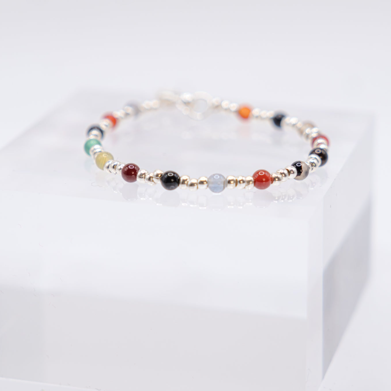 Bracelet - Colorful Beaded & Silver 950