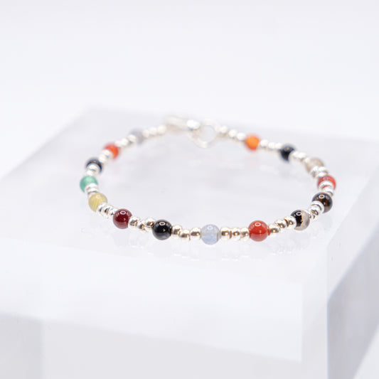 Bracelet - Colorful Beaded & Silver 950