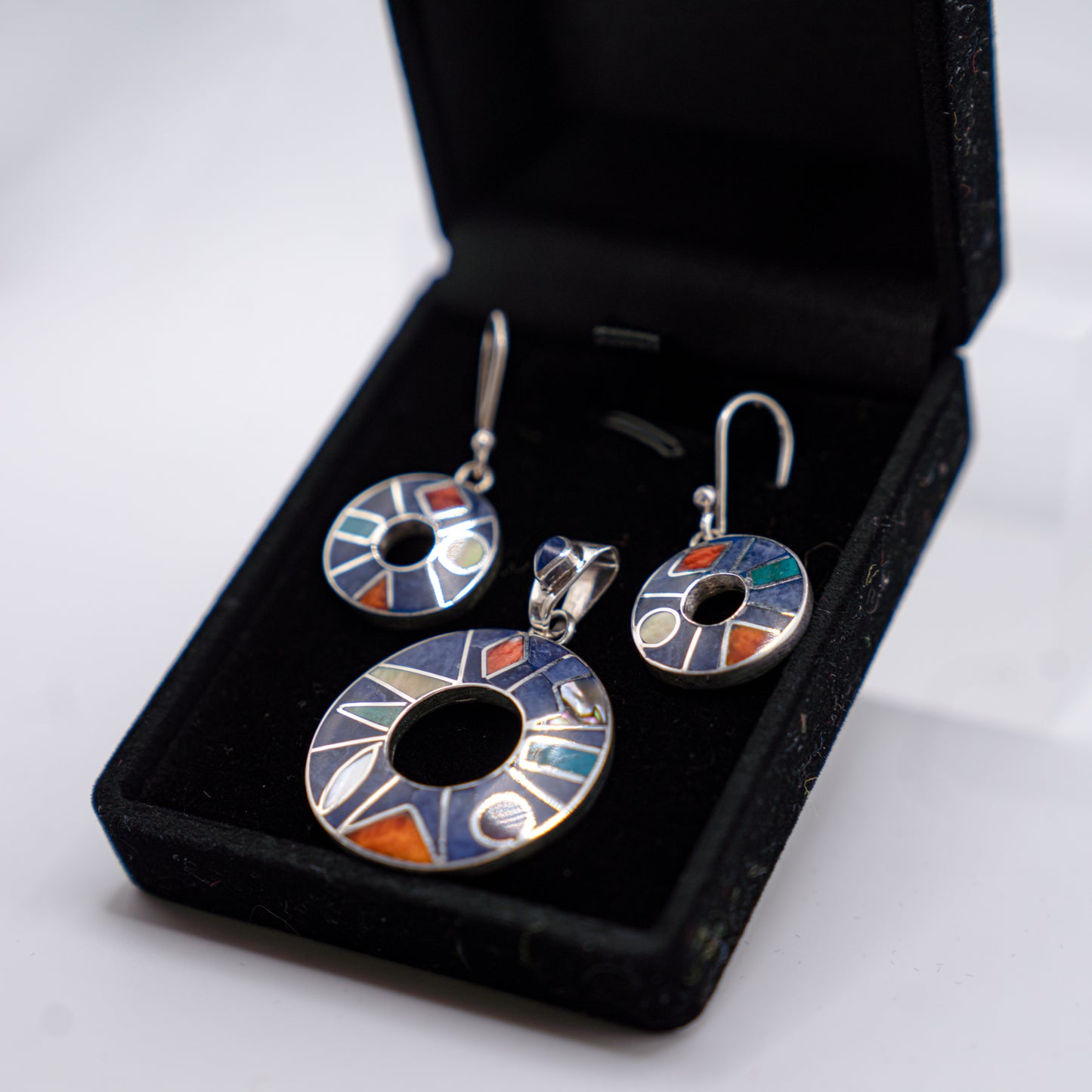 Earring & Pendant Set - Inca Calendar