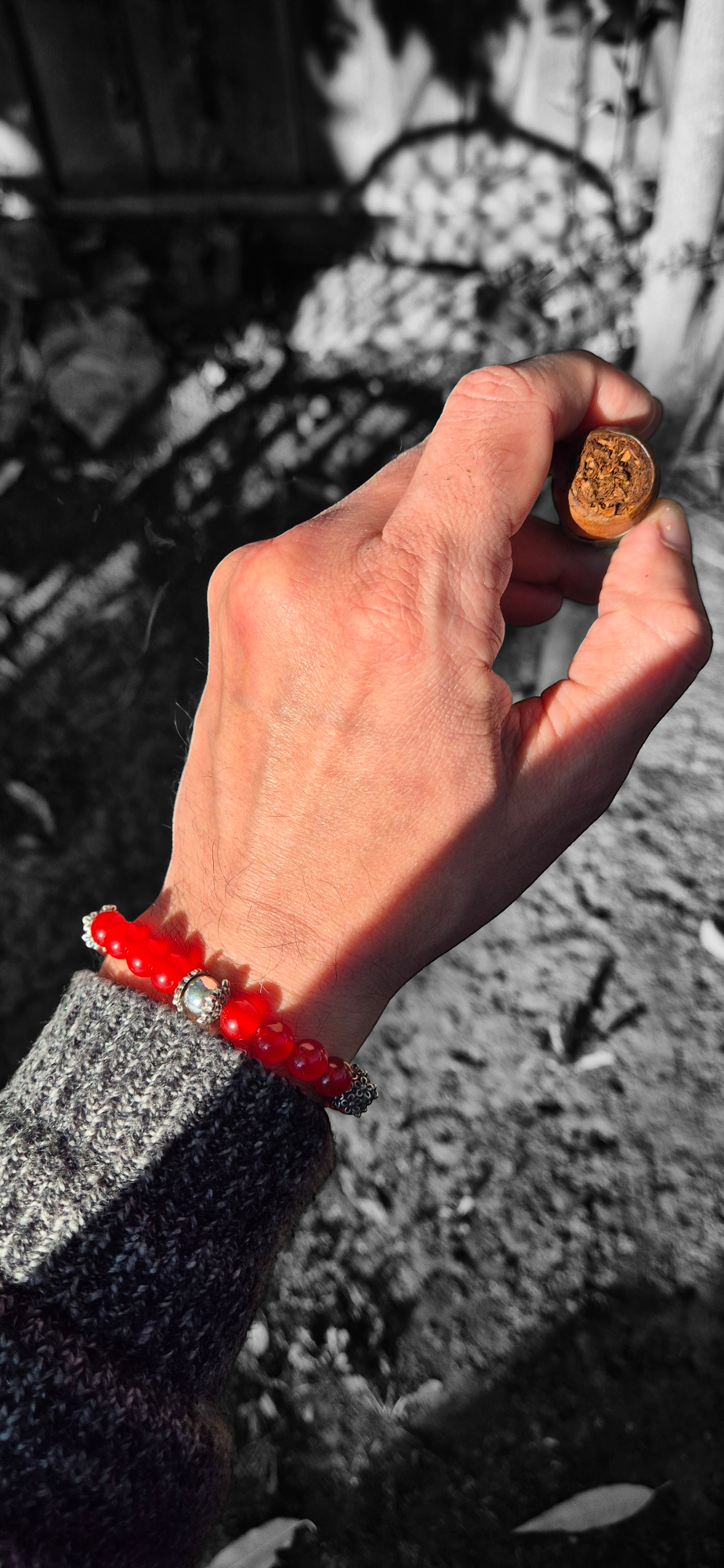 Gemstone Blood Agate Silver 950 Bracelet