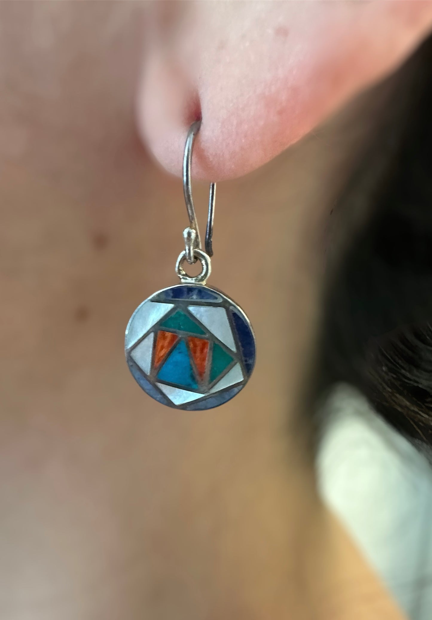 Earrings - Gemstone Inlay