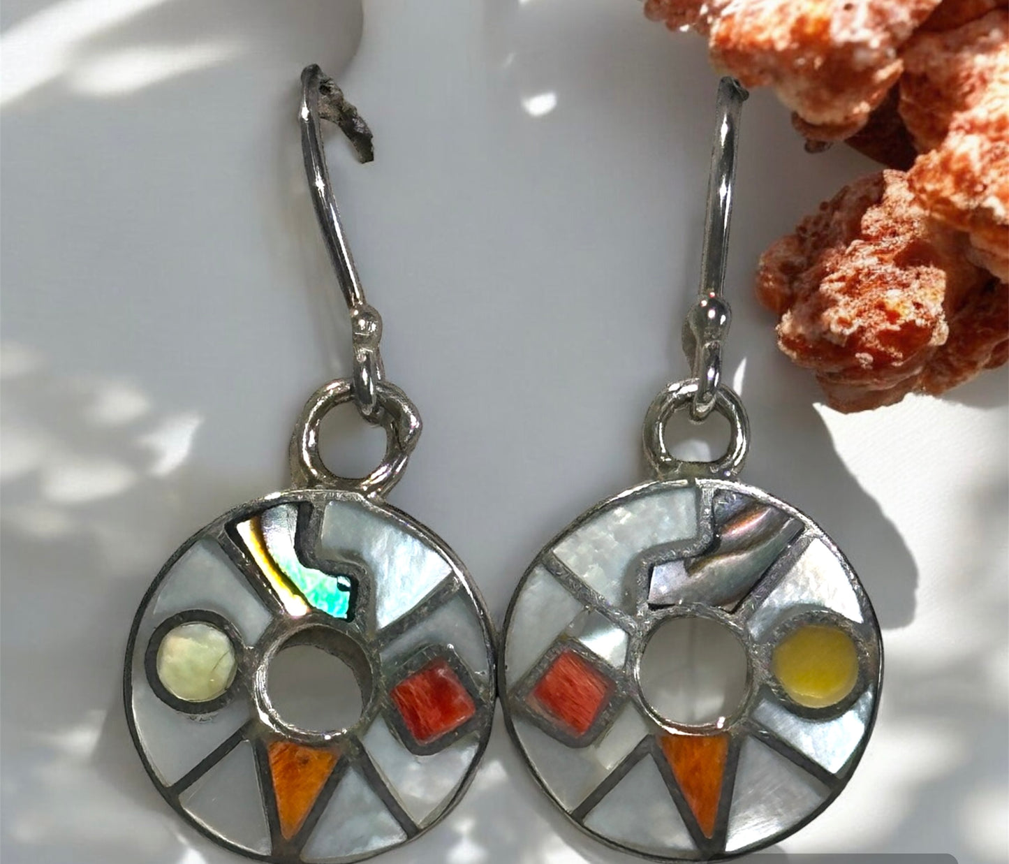 Earrings - Gemstone Inlay