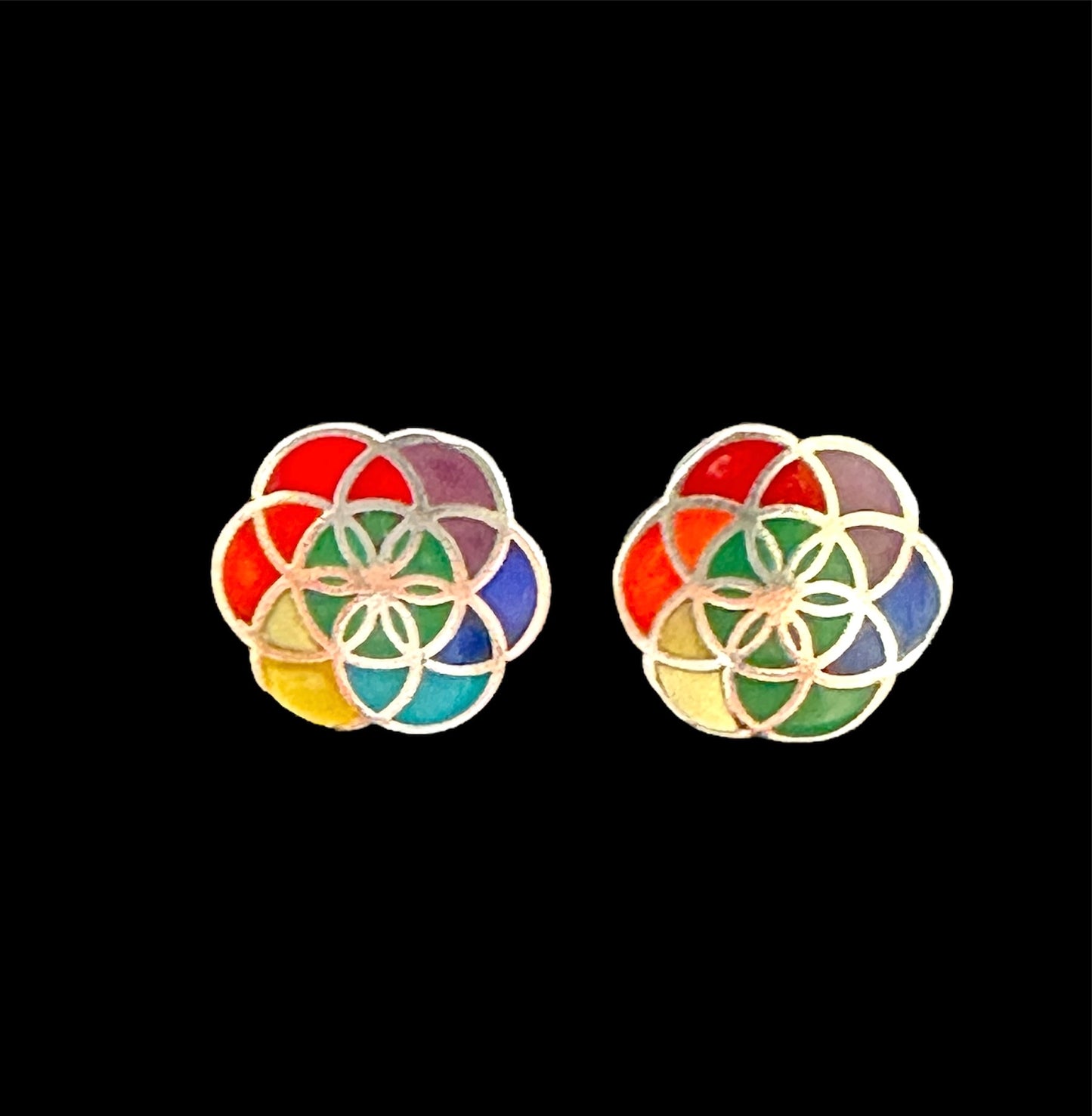 Stud Earrings - Flower of Life